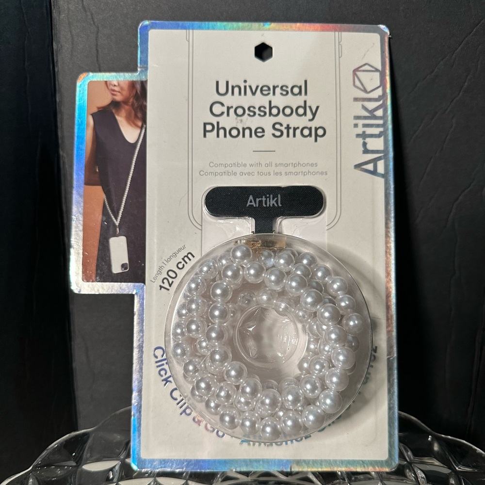 Universal Crossbody Phone Strap - White